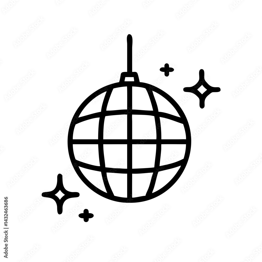 Disco Ball Spinning Icon Design Disco Ball Spinning Icon Design