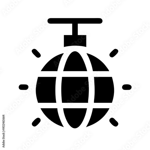 Disco Ball Spinning Icon Design
