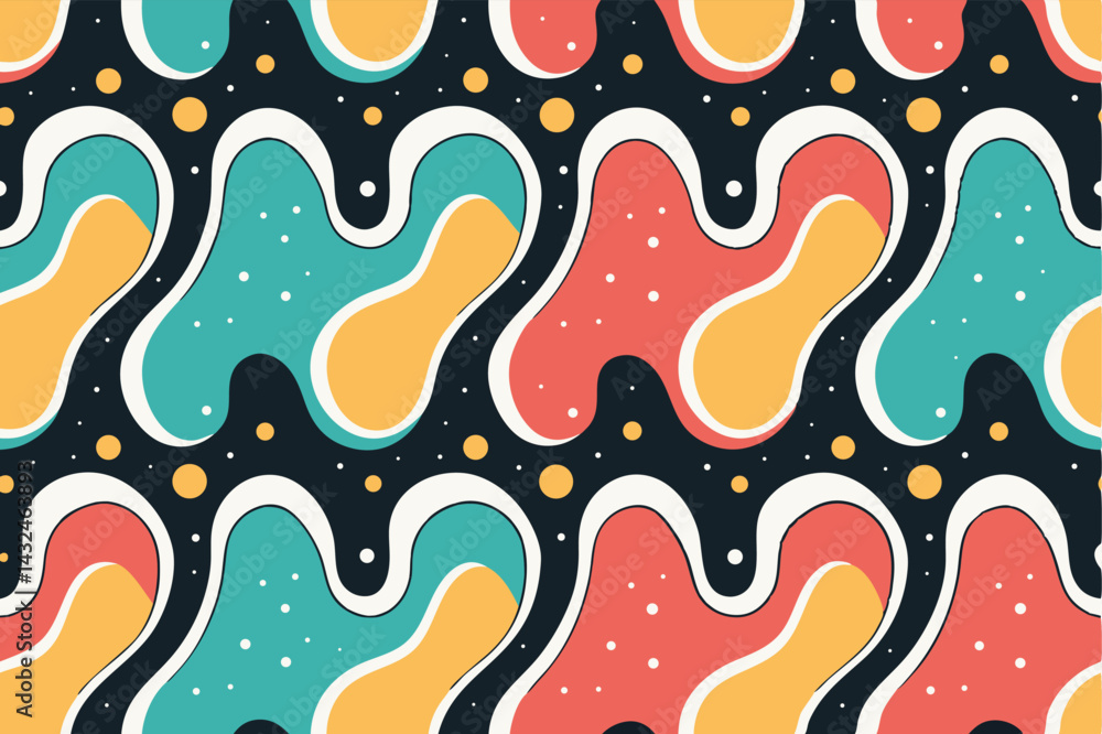 Generate a seamless, surreal image of melting, solid-colored shapes, exhibiting fluid, abstract forms. Focus on vibrant, contrasting colors and smooth transitions. Generate a seamless, surreal image of melting, solid-colored shapes, exhibiting fluid, abstract forms. Focus on vibrant, contrasting colors and smooth transitions.