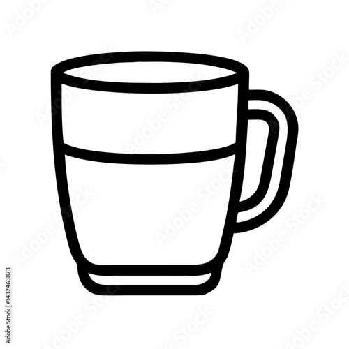 Double-Layered Mug Side View Icon Design