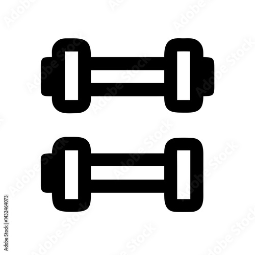 Dumbbell Pair Workout Tool Icon Design photo
