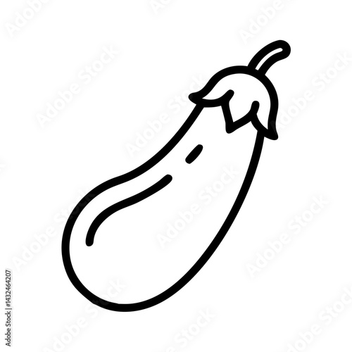 Eggplant Vegetable Icon Design