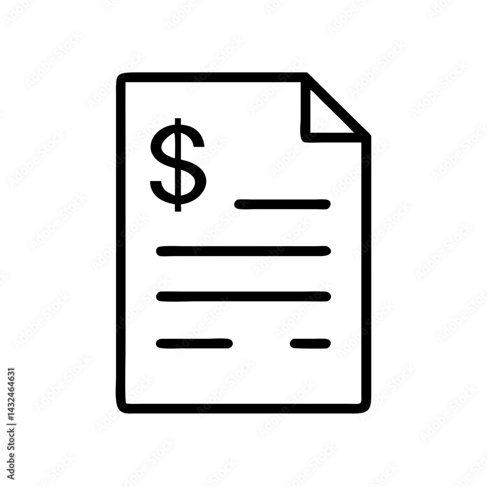 Financial Document Statement Icon Design Financial Document Statement Icon Design