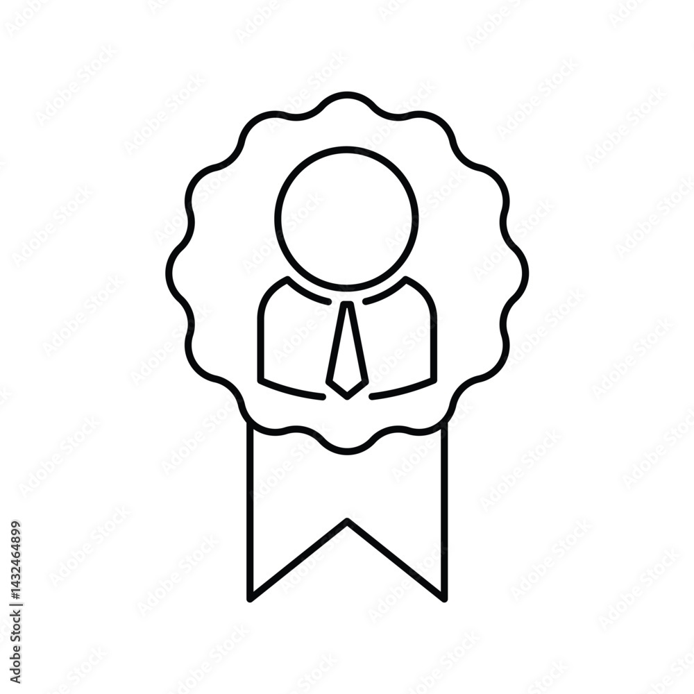 Obraz premium Outline Award Employee Worker Icon