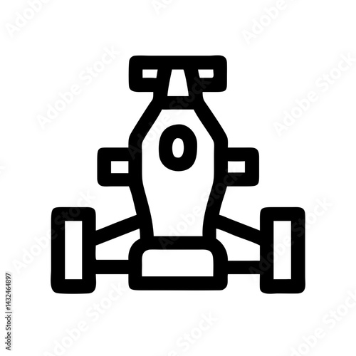 Formula One Racing Car Icon Design