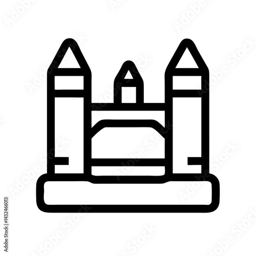 Inflatable Water Castle Icon Design