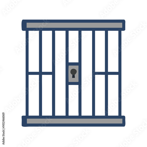 Jail Cell or Prison Bars Icon Design