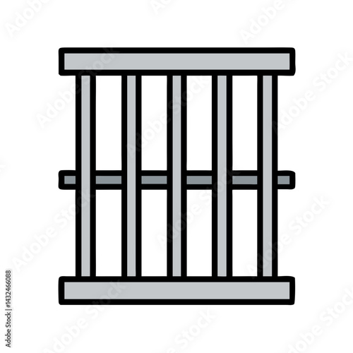 Jail Cell or Prison Bars Icon Design