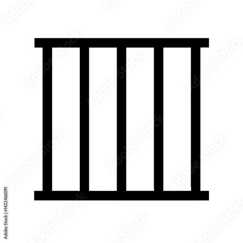 Jail Cell or Prison Bars Icon Design