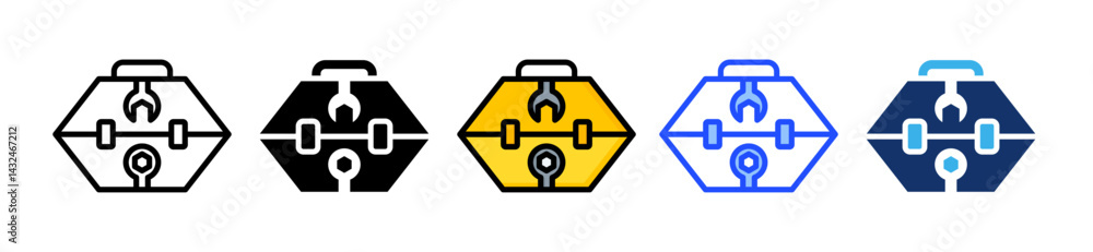 Tool Box Icon Collection With Multiple Styles Tool Box Icon Collection With Multiple Styles