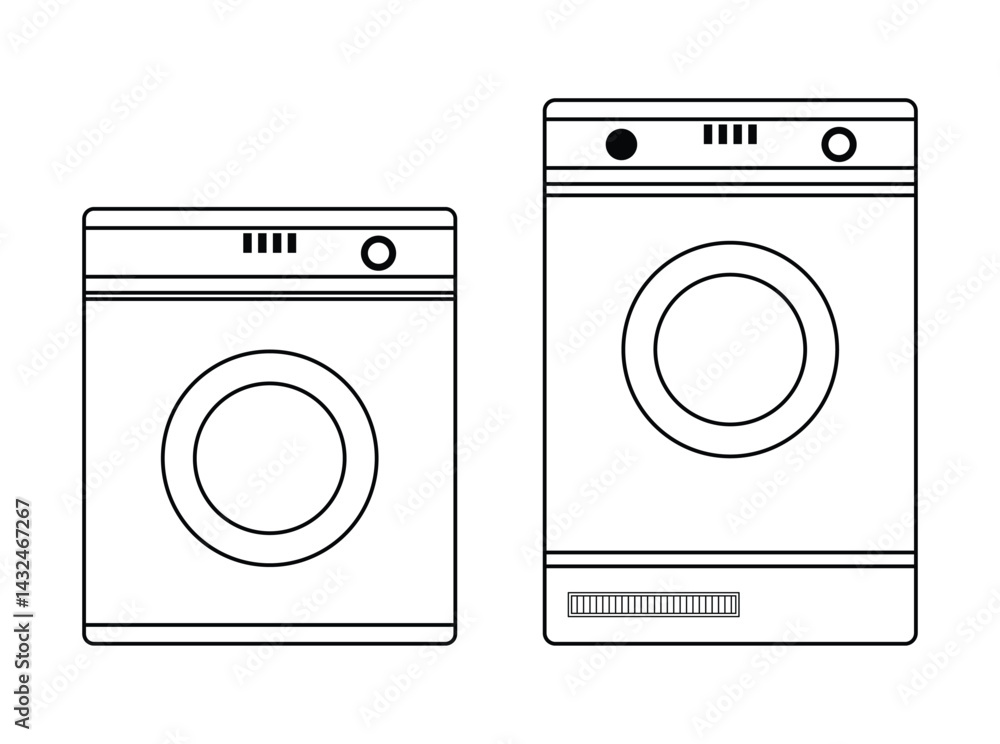 Washing Machine Outline Design Drawing Washing Machine Outline Design Drawing