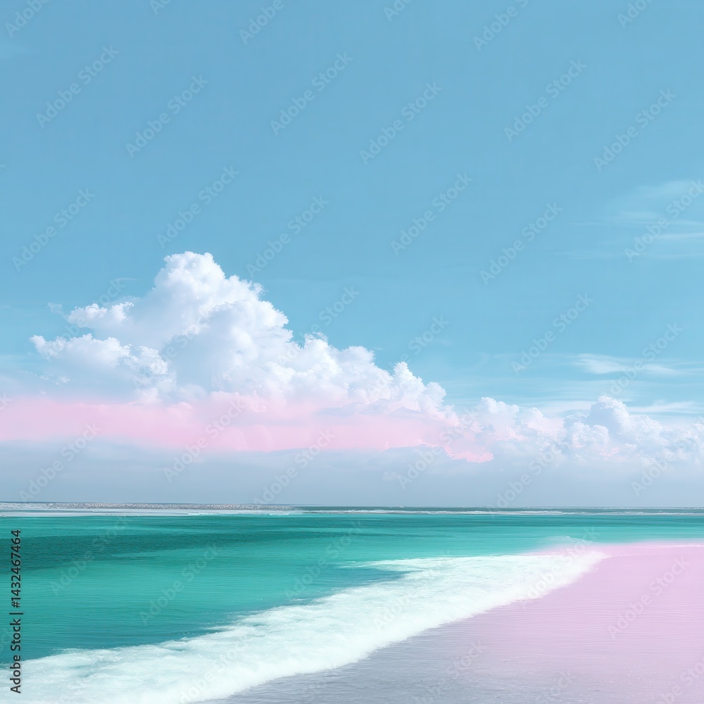 Obraz premium color pastel pink turquoise white Dream miracles happiness happiness peace of mind.