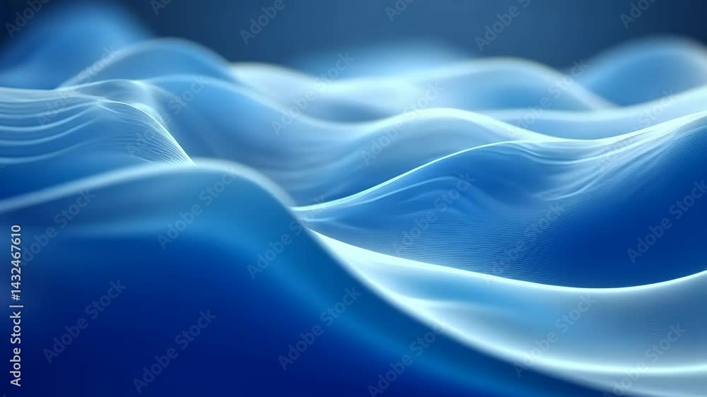 Abstract Blue Wave Pattern, Digital Art Abstract Blue Wave Pattern, Digital Art