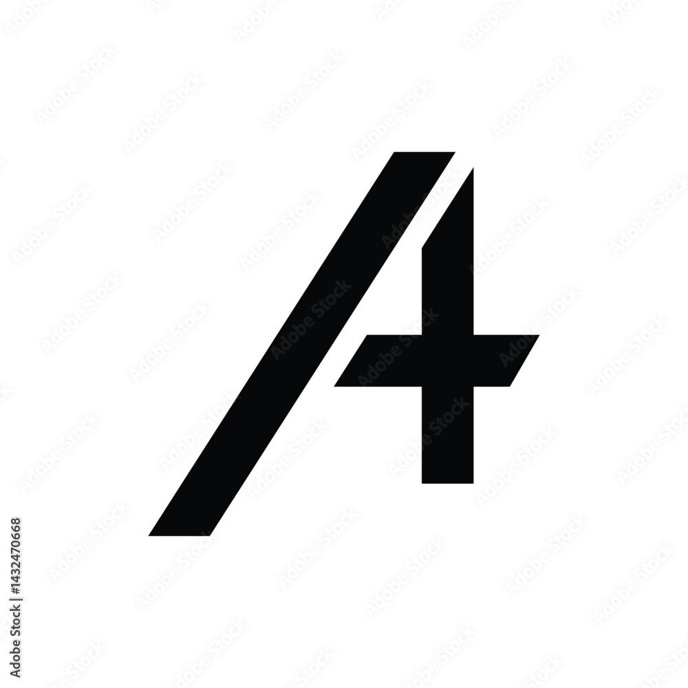 Fototapeta premium A plus logo icon vector