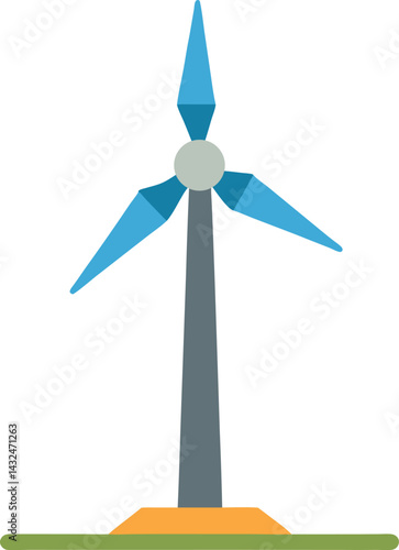 wind turbine isolated on white