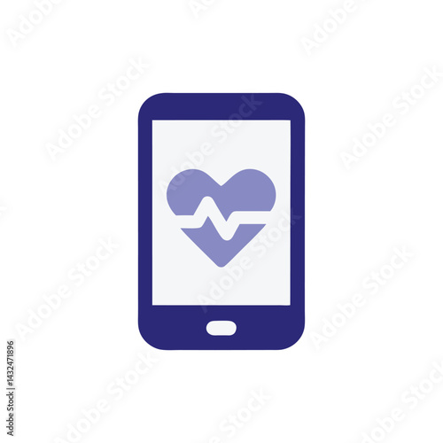 Mobile Heart Rate Monitor App Icon Design