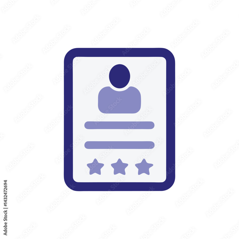 Profile Card Icon User Review, Rating, Feedback Profile Card Icon User Review, Rating, Feedback