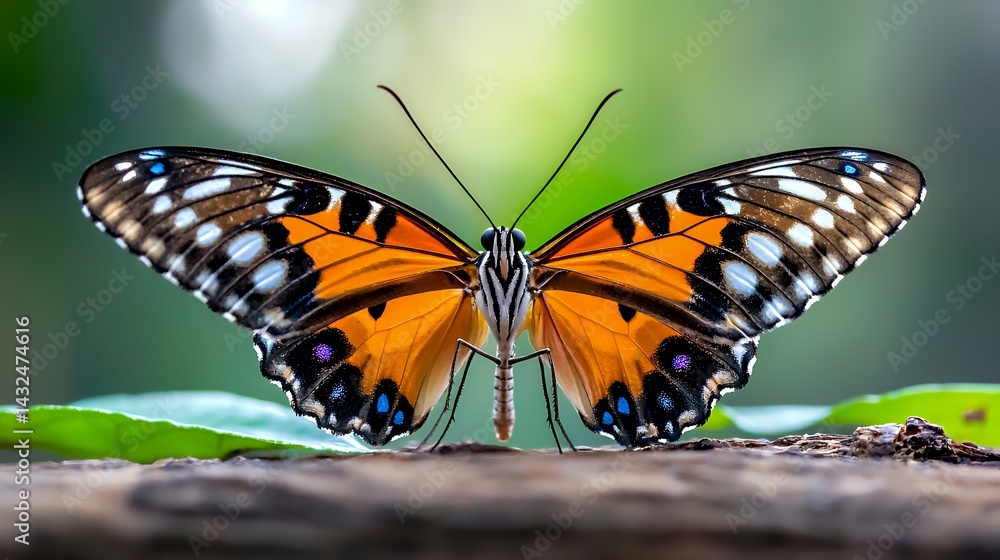 Naklejka premium Butterfly beauty in nature