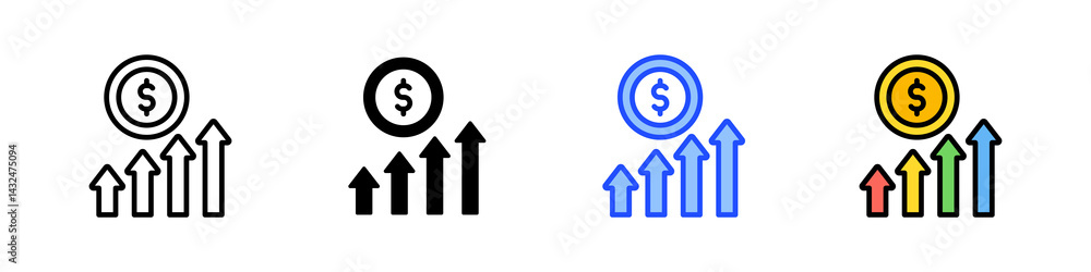 Increase Icon Collection With Multiple Styles Increase Icon Collection With Multiple Styles