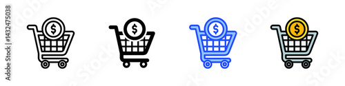 Commerce Sales Icon Collection With Multiple Styles