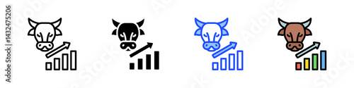 Bull Market Icon Collection With Multiple Styles