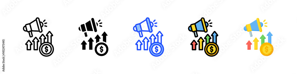 Obraz premium Sales Icon Collection With Multiple Styles