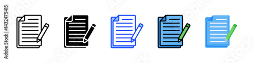 Copywriter Icon Collection With Multiple Styles