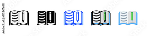 Literature Icon Collection With Multiple Styles