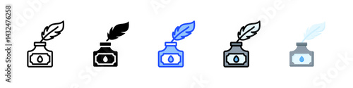 Ink Icon Collection With Multiple Styles