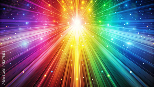 Wallpaper Mural 幻想的な虹色の光線のイメージ Torontodigital.ca