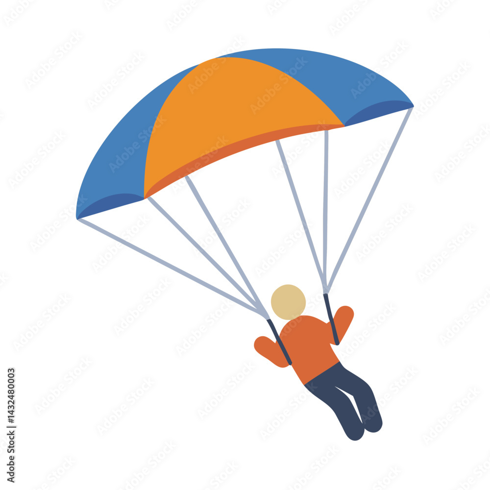 Obraz premium Paraglider Icon in Flight Design