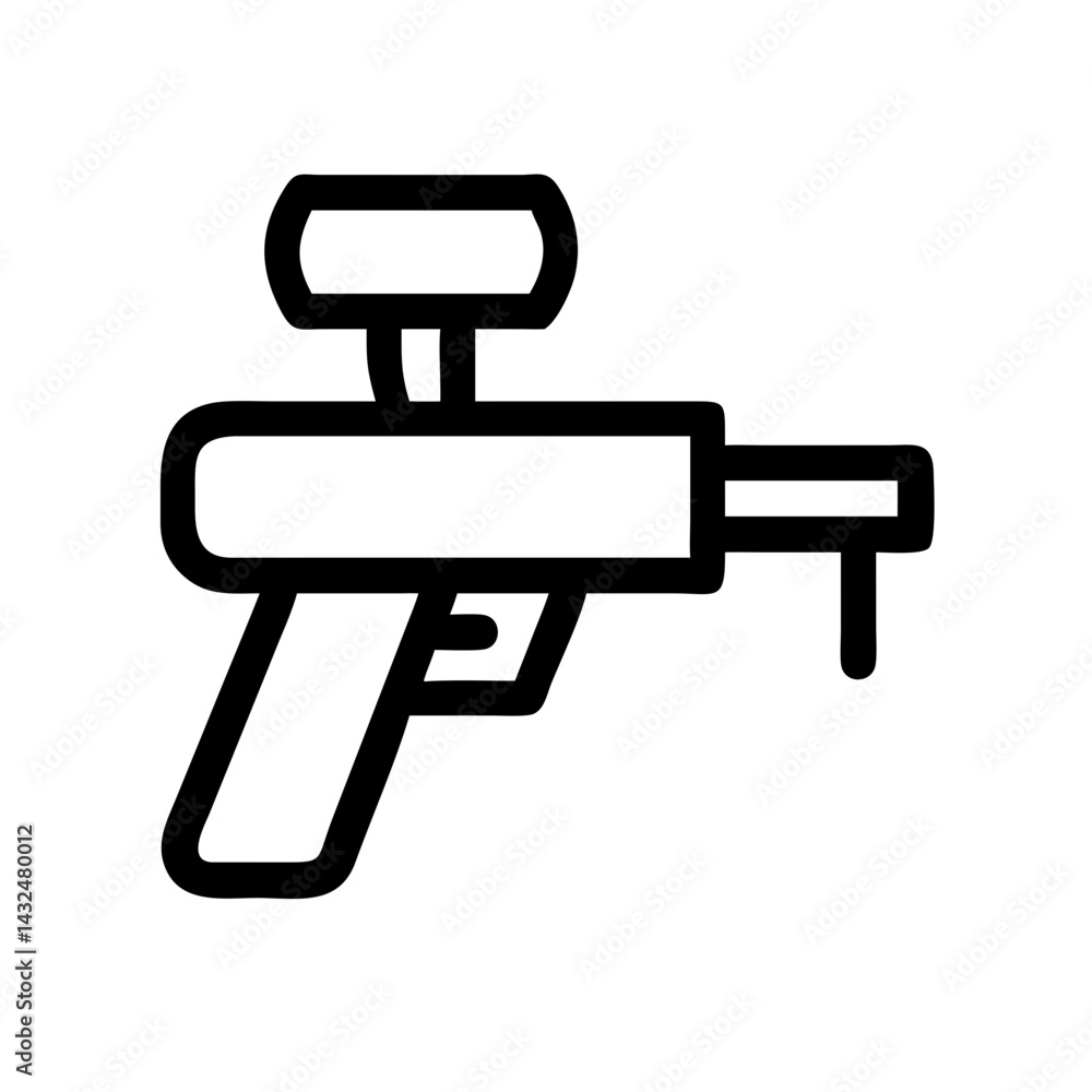 Paintball Marker Gun Design Icon Paintball Marker Gun Design Icon