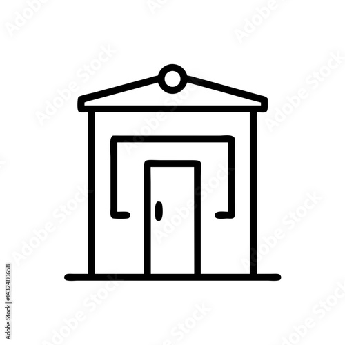 Public Restroom Building Icon Design