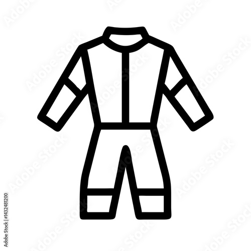 Racing Suit Icon Front View Design