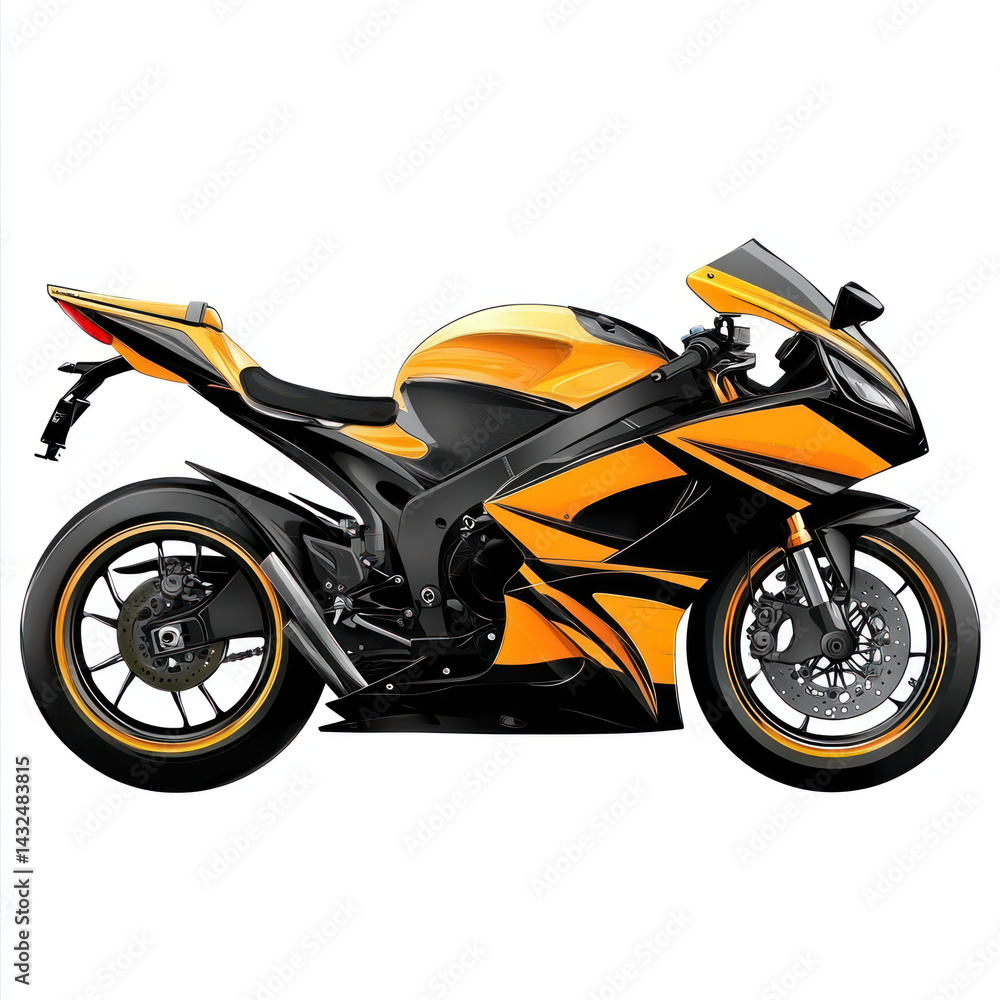 motorcycle on a white background motorcycle on a white background