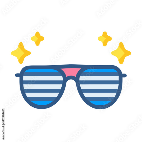 Sunglasses Party Look Icon Design
