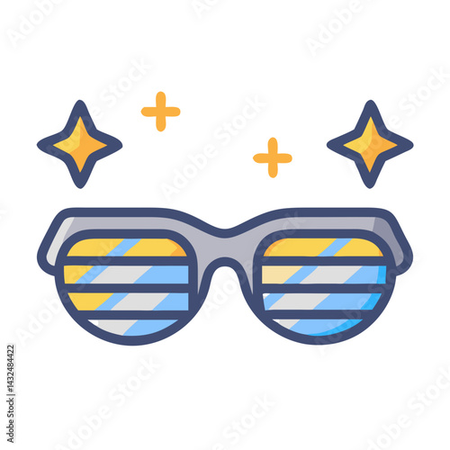 Sunglasses Party Look Icon Design