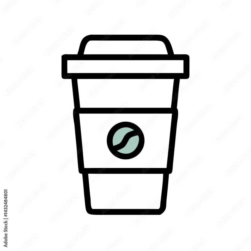 Takeaway Coffee Cup Icon Design Takeaway Coffee Cup Icon Design