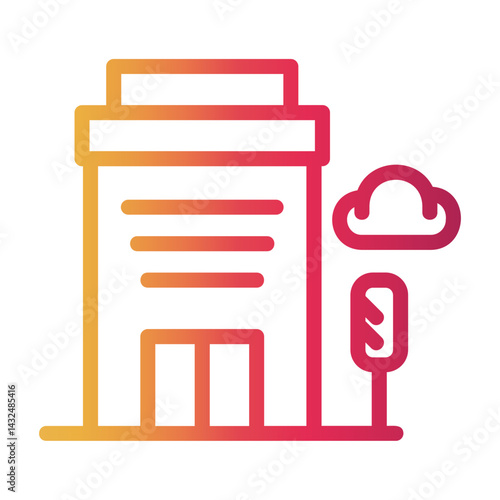 accommodation Line Gradient Icon
