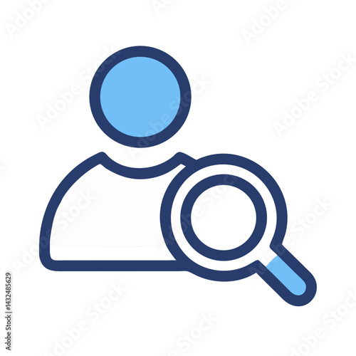 User Search with Magnifier Icon Design