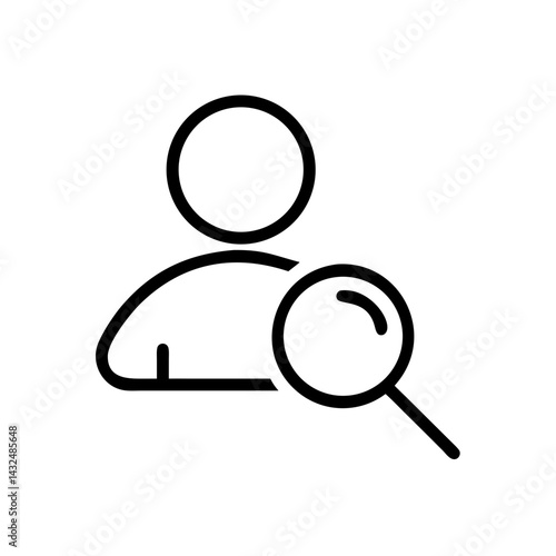 User Search with Magnifier Icon Design