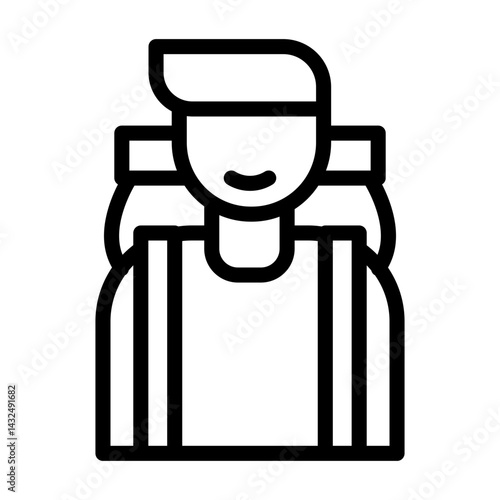 backpacker Line Icon