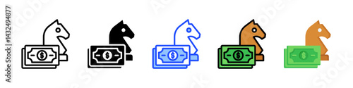Strategy Icon Collection With Multiple Styles