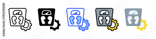 Weight Management Icon Collection With Multiple Styles