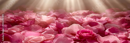 Obraz na płótnie Pink Rose Petals: A Soft, Gentle Bloom w salonie