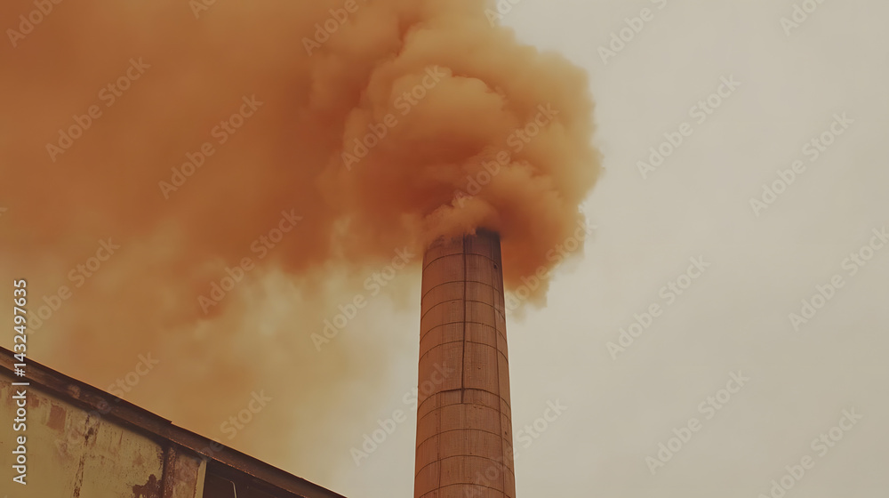 Factory Emissions: Pollution Clouds Rise