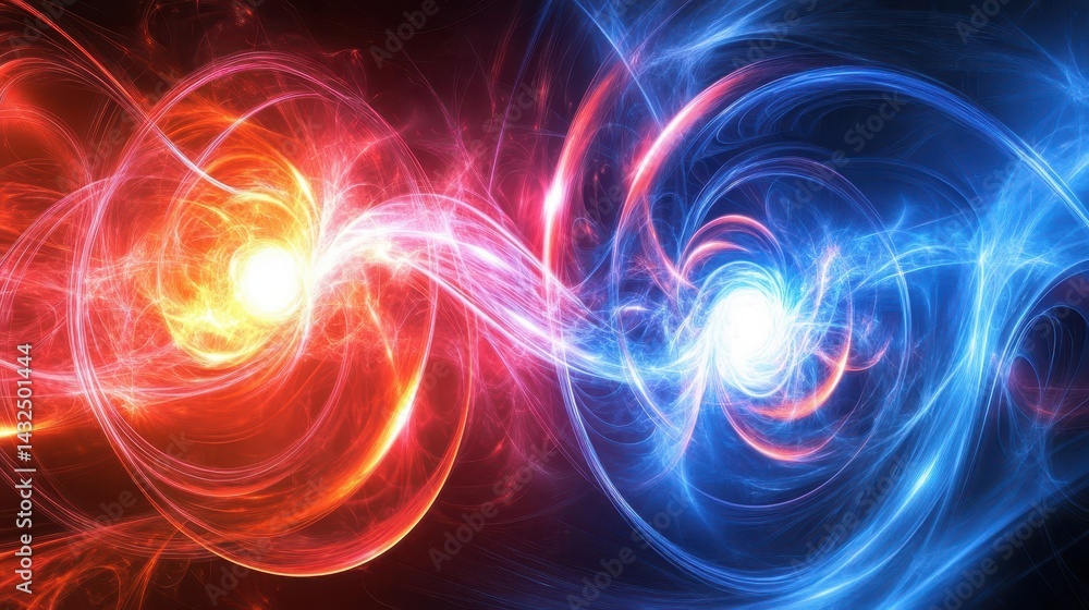 Obraz premium Dynamic interplay of opposing energies.