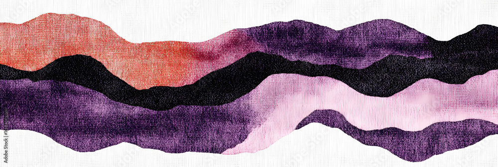 Abstract Purple, Pink & Black Waves