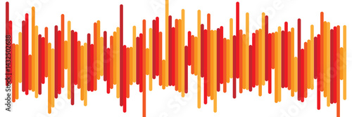 Equalizer illustration waveform line. Sound graphic player. Isolated vector illustration on white background