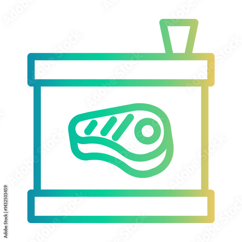 canned food Line Gradient Icon